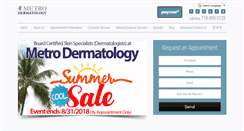 Desktop Screenshot of metrodermatology.net